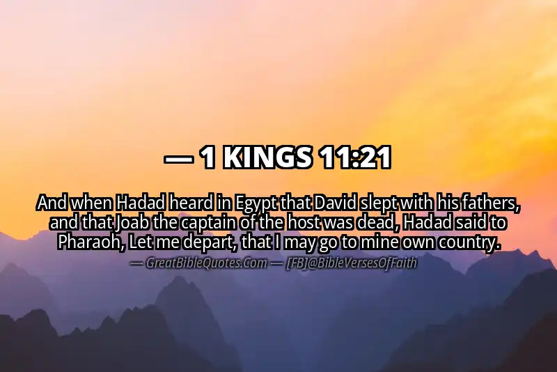 1 KINGS 11:21 Verse