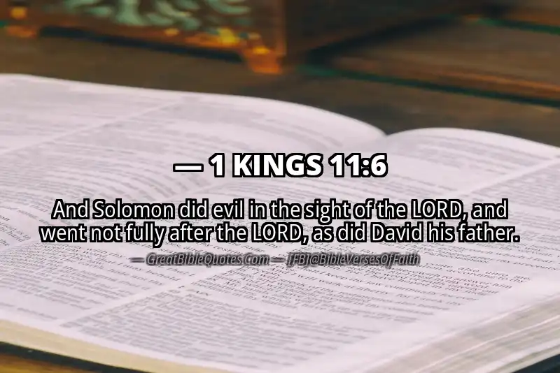 1 KINGS 11:6 Verse