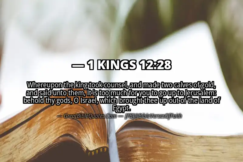 1 KINGS 12:28 Verse