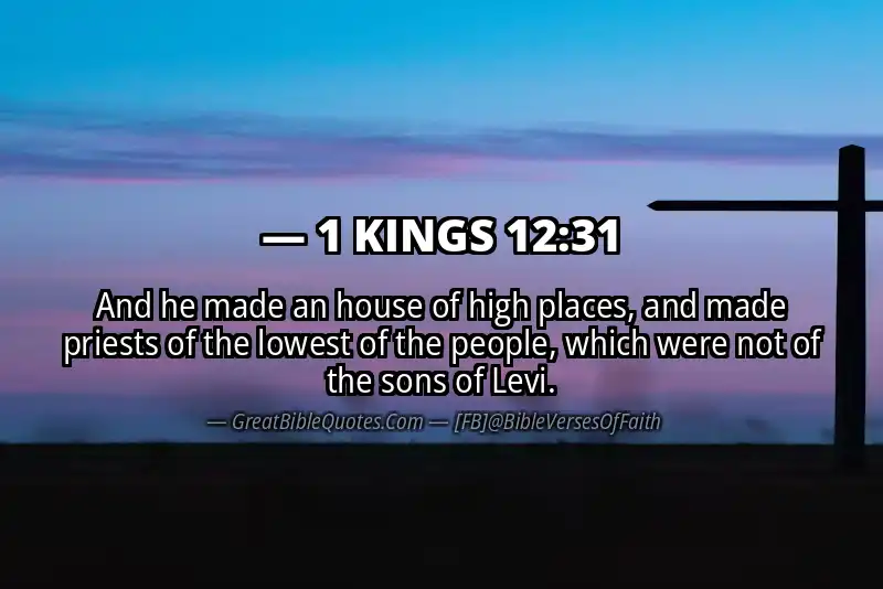 1 KINGS 12:31 Verse