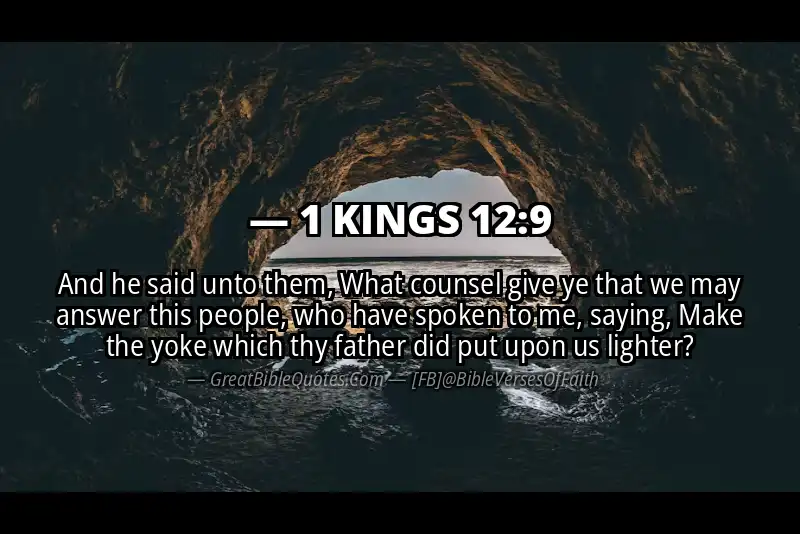 1 KINGS 12:9 Verse