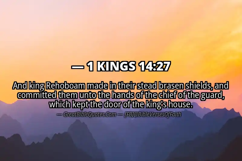 1 KINGS 14:27 Verse