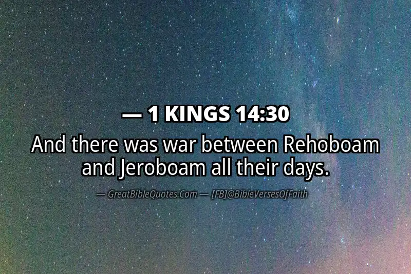 1 KINGS 14:30 Verse