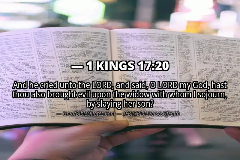 1 KINGS 17:20 Verse
