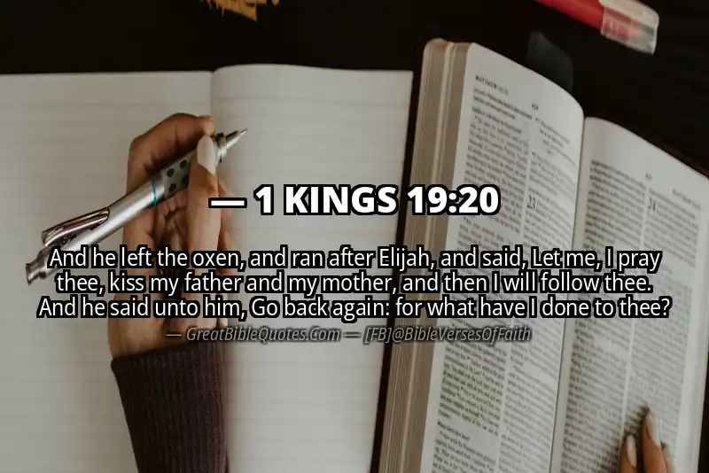 1 KINGS 19:20 Verse