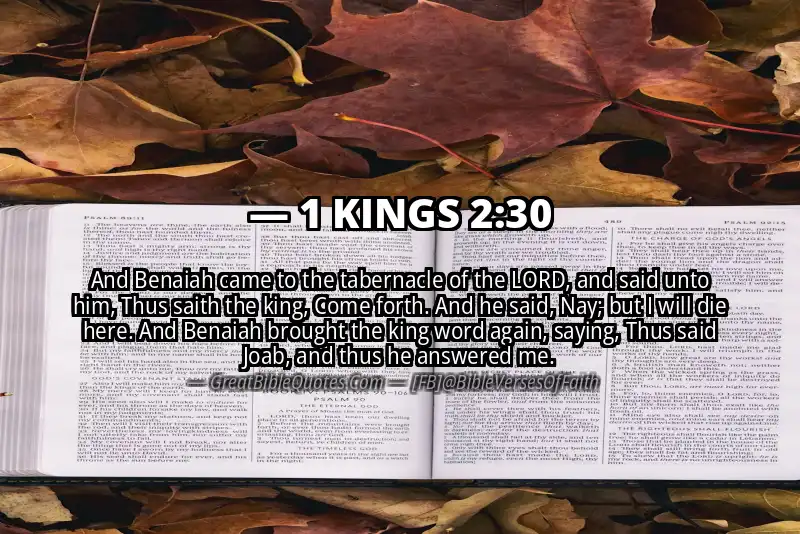 1 KINGS 2:30 Verse