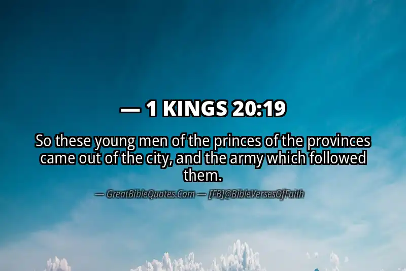 1 KINGS 20:19 Verse
