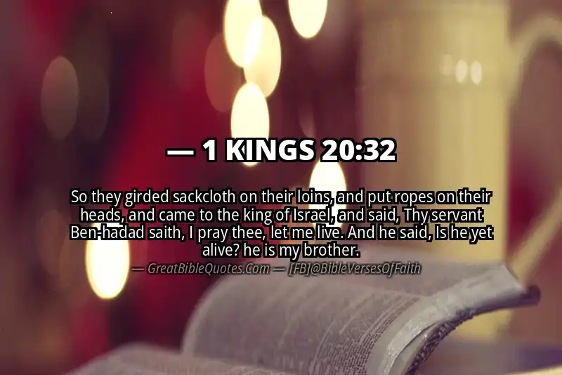 1 KINGS 20:32 Verse