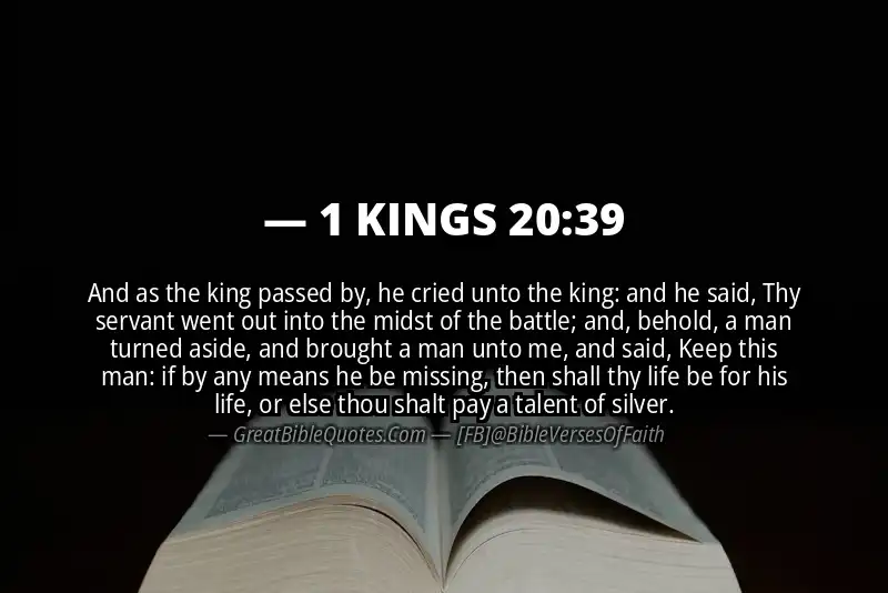 1 KINGS 20:39 Verse
