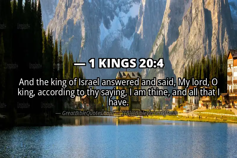 1 KINGS 20:4 Verse
