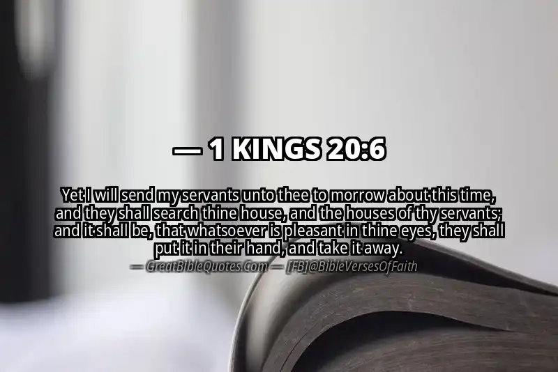 1 KINGS 20:6 Verse