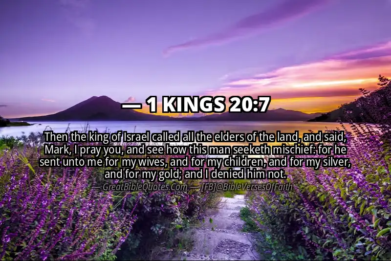 1 KINGS 20:7 Verse