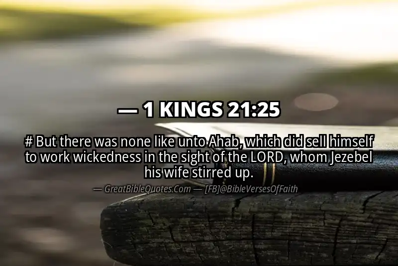 1 KINGS 21:25 Verse Image