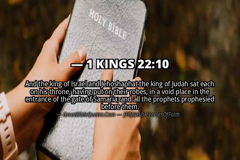 1 KINGS 22:10 Verse
