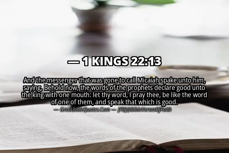 1 KINGS 22:13 Verse