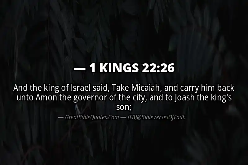 1 KINGS 22:26 Verse
