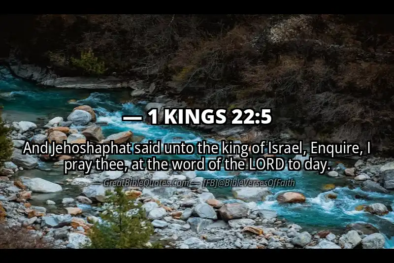 1 KINGS 22:5 Verse