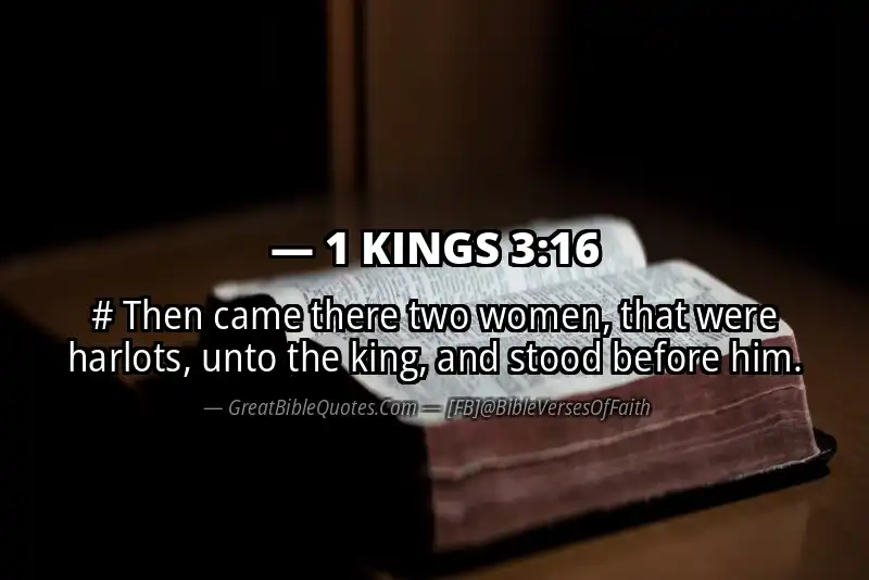 1 KINGS 3:16 Verse