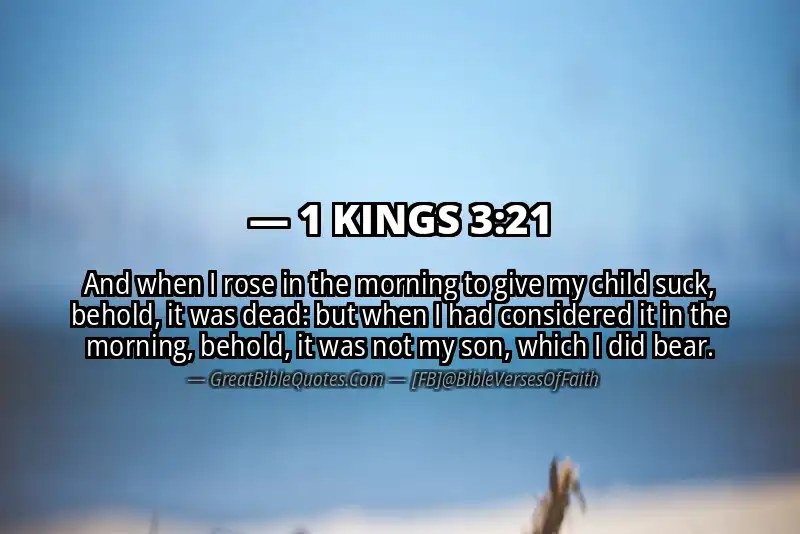1 KINGS 3:21 Verse Image