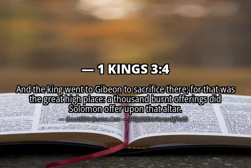 1 KINGS 3:4 Verse
