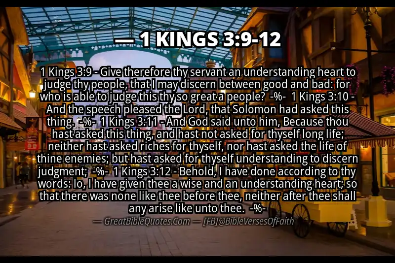 Image for 1 KINGS 3:9-12 Bible verse