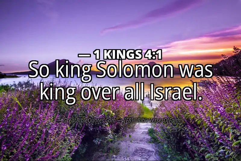 1 KINGS 4:1 Verse