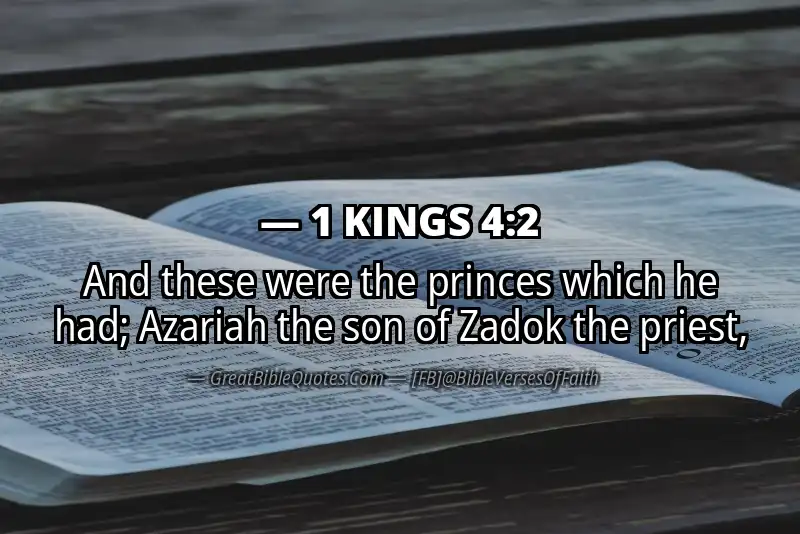 1 KINGS 4:2 Verse