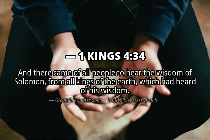 1 KINGS 4:34 Verse
