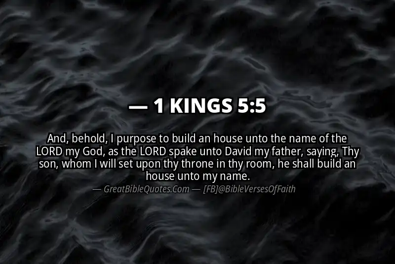 1 KINGS 5:5 Verse
