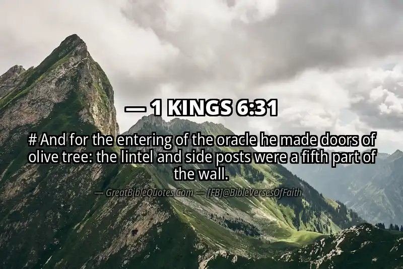 1 KINGS 6:31 Verse