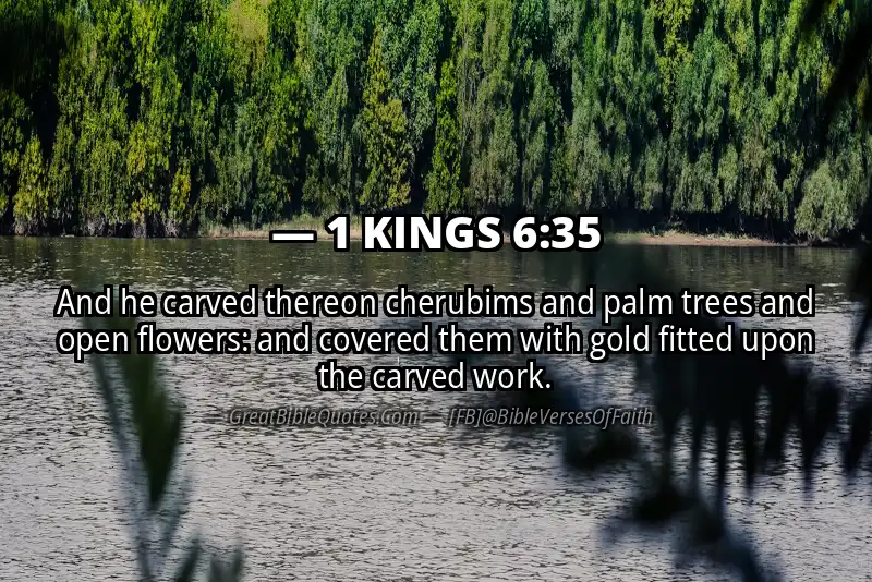 1 KINGS 6:35 Verse