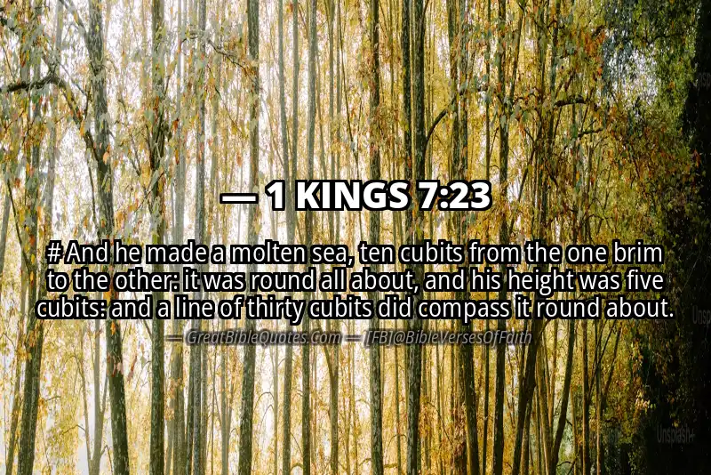 1 KINGS 7:23 Verse
