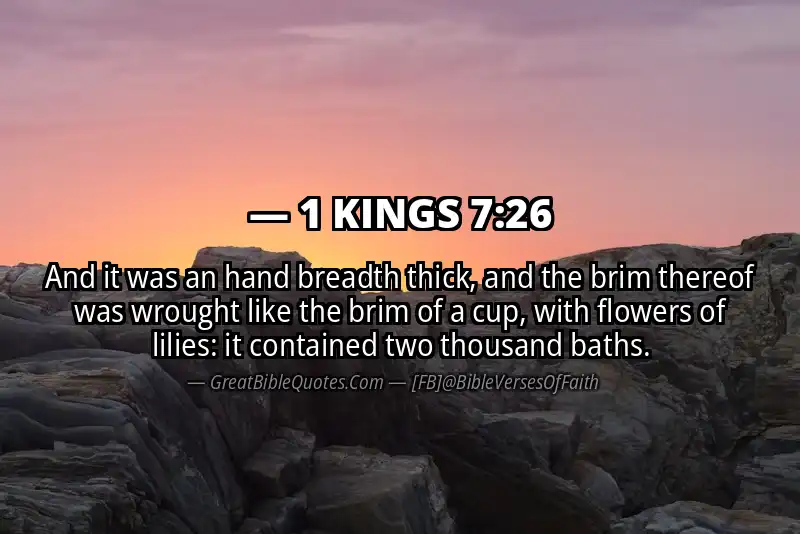 1 KINGS 7:26 Verse