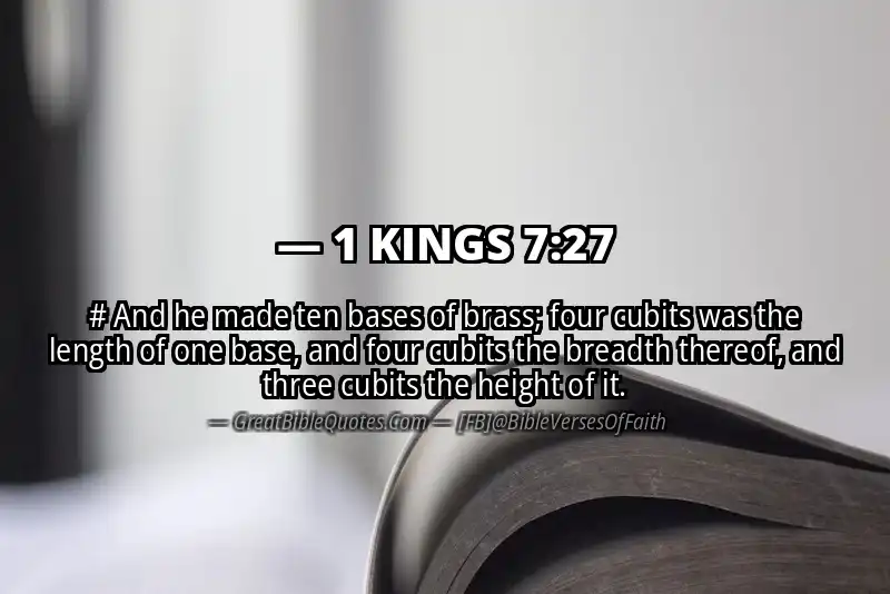 1 KINGS 7:27 Verse