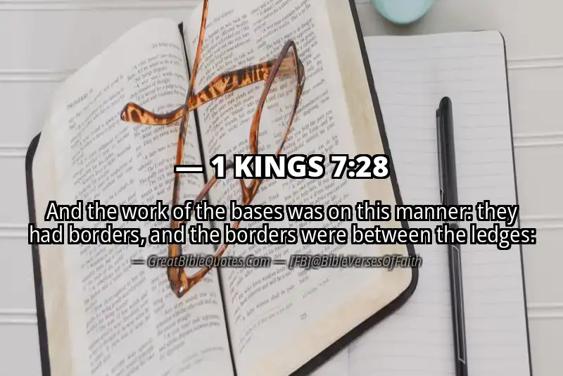 1 KINGS 7:28 Verse