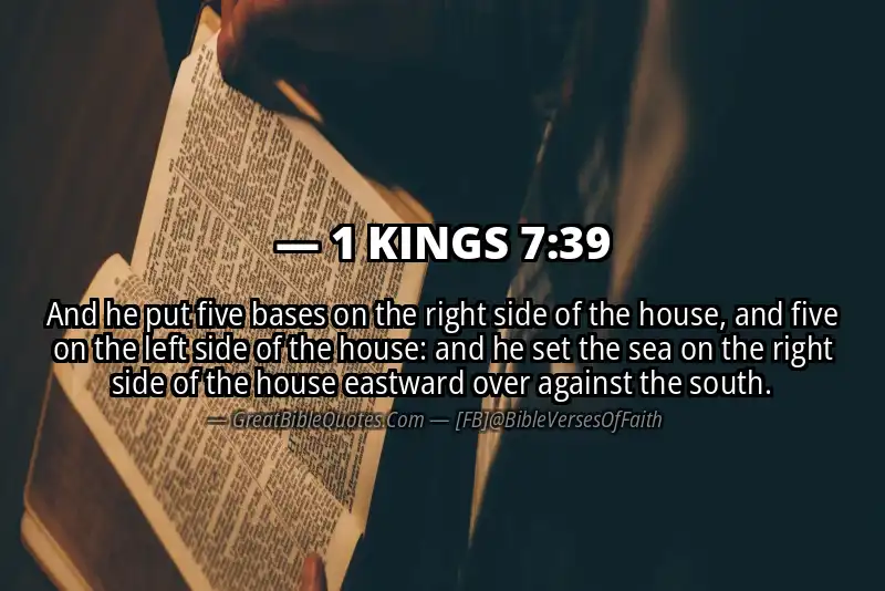1 KINGS 7:39 Verse