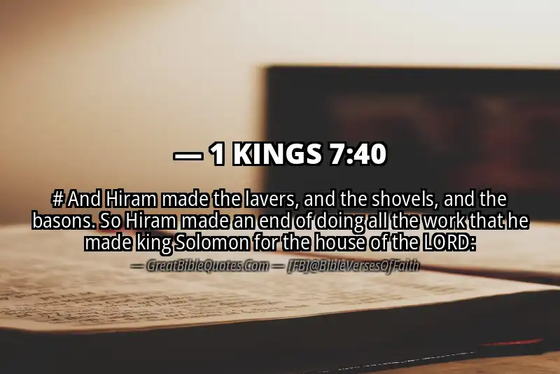 1 KINGS 7:40 Verse
