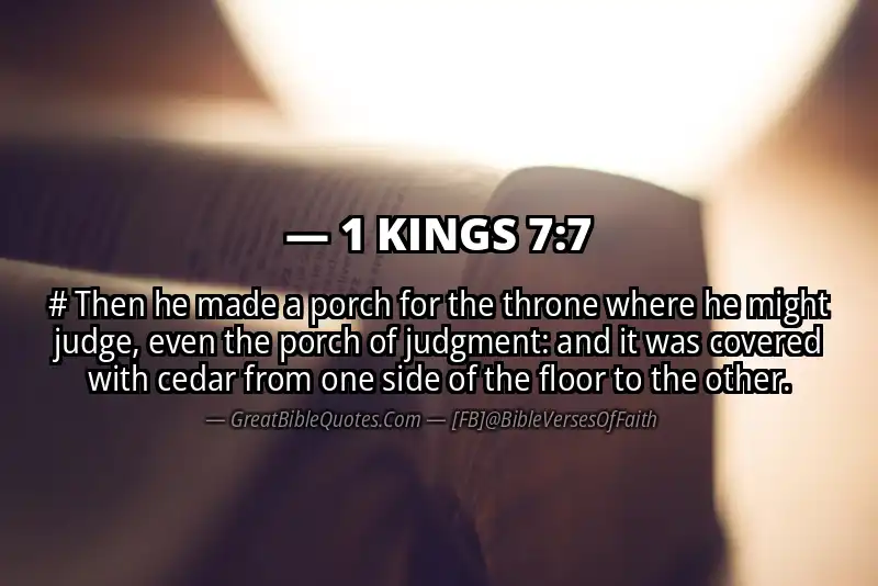 1 KINGS 7:7 Verse