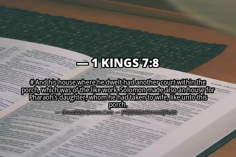 1 KINGS 7:8 Verse