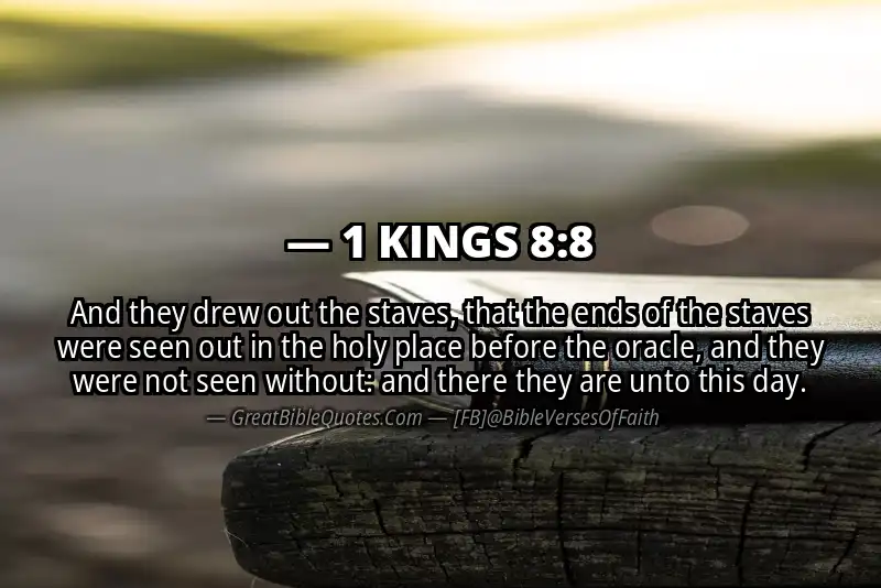 1 KINGS 8:8 Verse