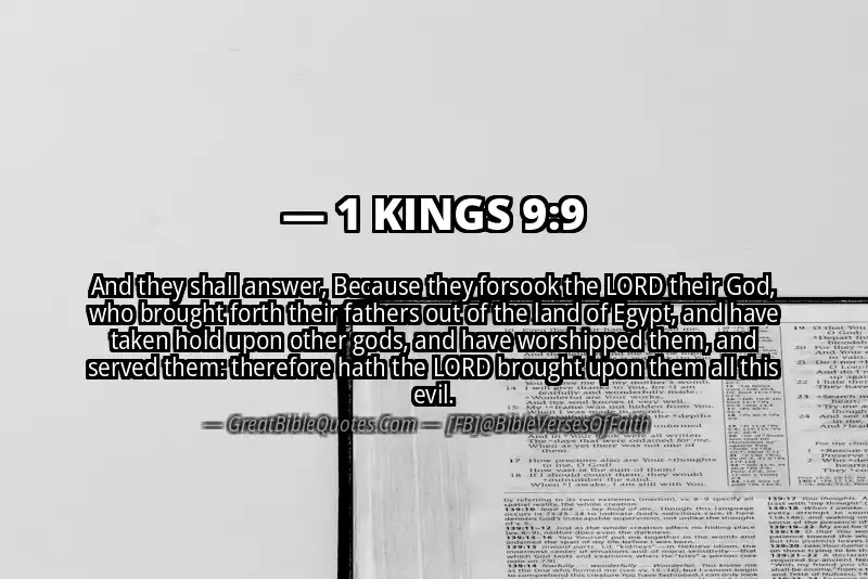 1 KINGS 9:9 Verse
