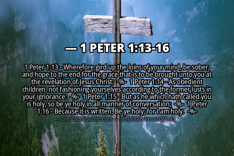 Image for 1 PETER 1:13-16 Bible verse