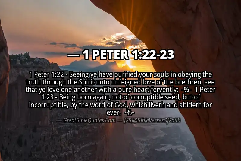 Image for 1 PETER 1:22-23 Bible verse