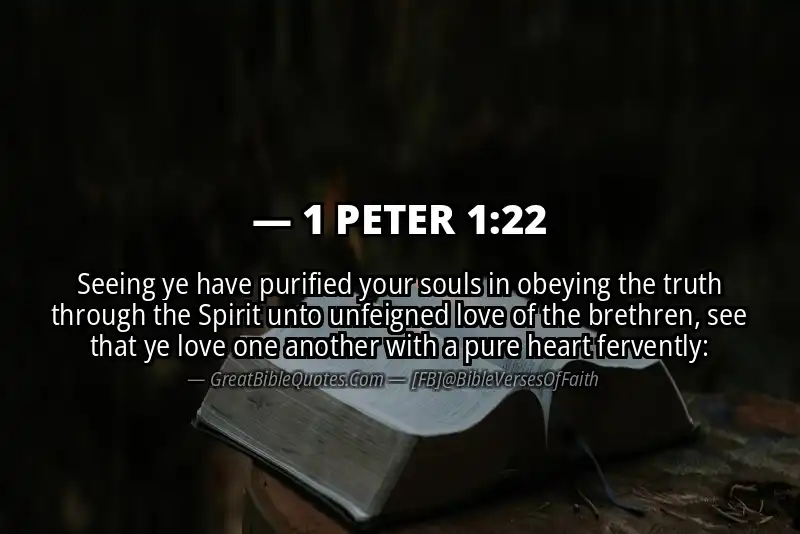 Bible verse: 1 PETER 1:22 Image