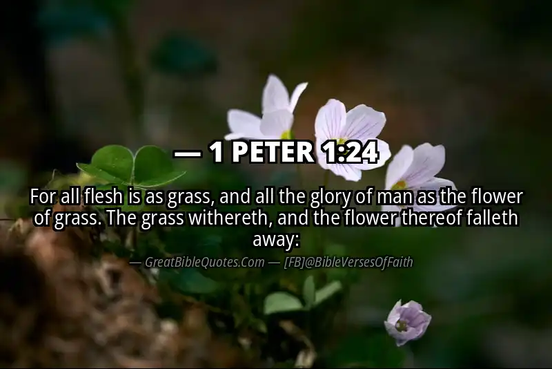 Bible verse: 1 PETER 1:24 Image