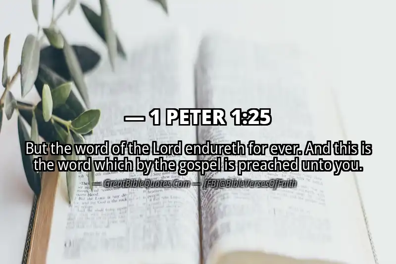 Bible verse: 1 PETER 1:25 Image