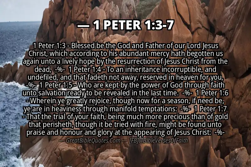 Image for 1 PETER 1:3-7 Bible verse