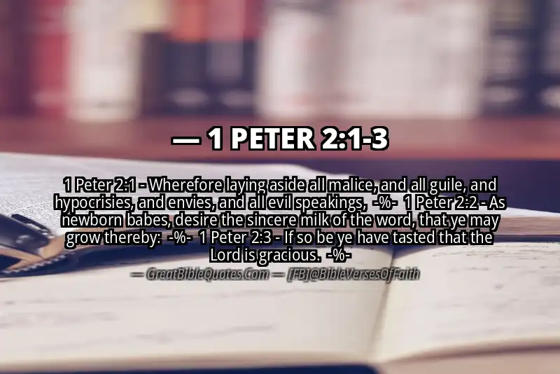 Image for 1 PETER 2:1-3 Bible verse
