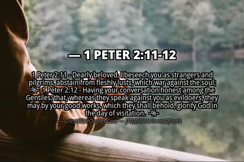 Image for 1 PETER 2:11-12 Bible verse