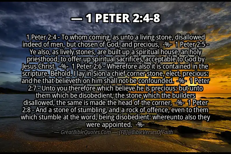 Image for 1 PETER 2:4-8 Bible verse